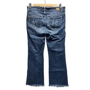 PAIGE Premium Denim Robertson Midrise Embroidered Jeans, Sz 29